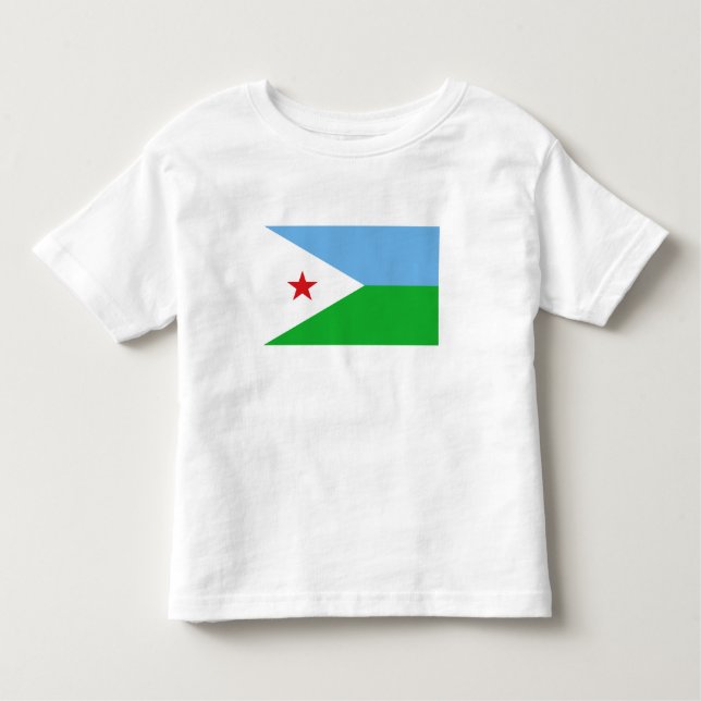 T-shirt Pour Les Tous Petits Drapeau Djibouti (Devant)