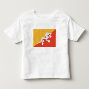 T-shirt Pour Les Tous Petits Drapeau du Bhoutan patriotique