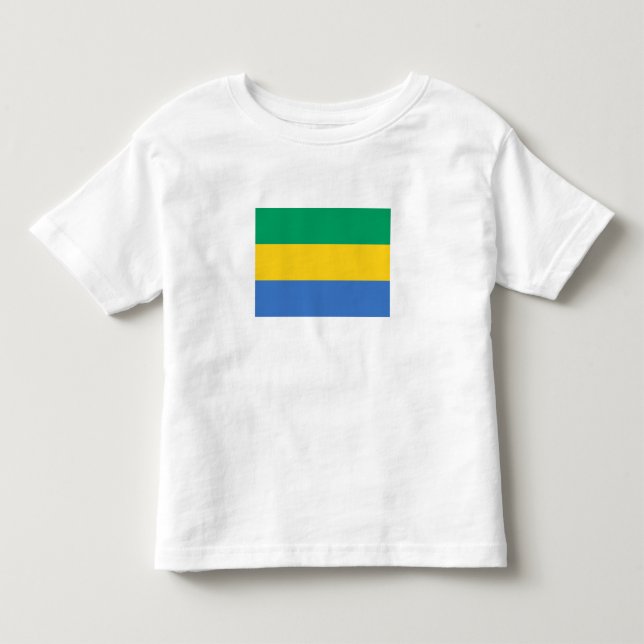 T-shirt Pour Les Tous Petits Drapeau du Gabon (Devant)
