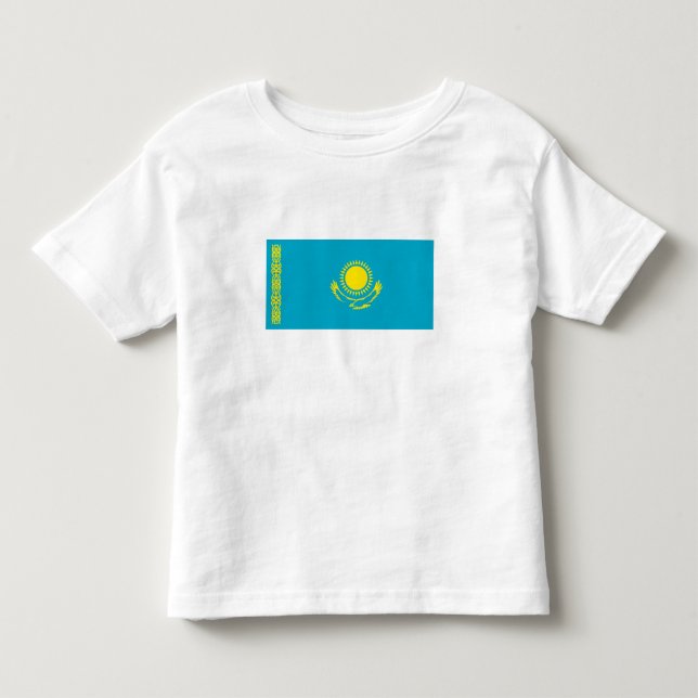 T-shirt Pour Les Tous Petits Drapeau du Kazakhstan (Devant)