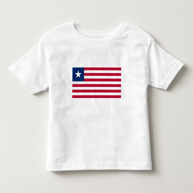 T-shirt Pour Les Tous Petits Drapeau du Libéria (Devant)