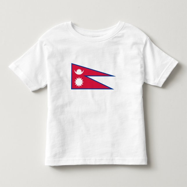 T-shirt Pour Les Tous Petits Drapeau du Népal (Devant)