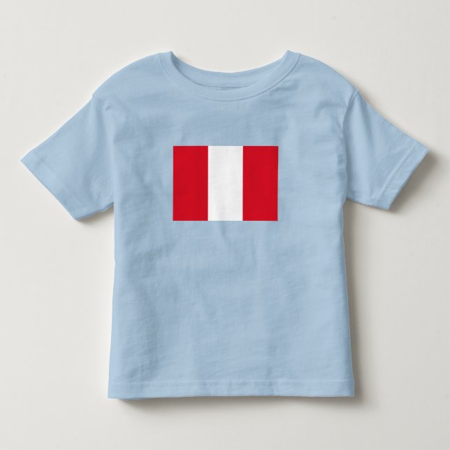 T-shirt Pour Les Tous Petits Drapeau du Pérou (Devant)