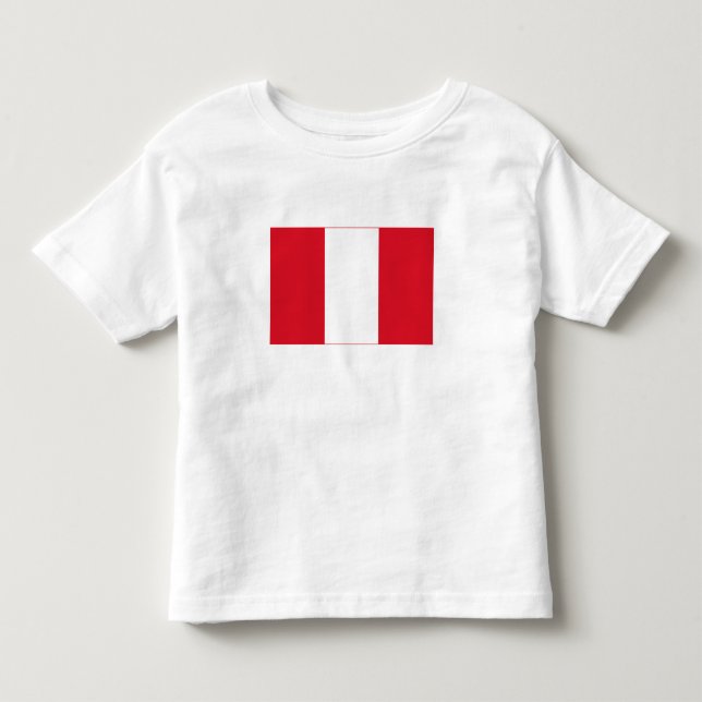 T-shirt Pour Les Tous Petits Drapeau du Pérou (Devant)