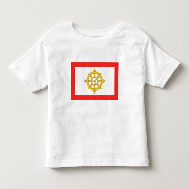 T-shirt Pour Les Tous Petits Drapeau du royaume de Sikkim (Devant)