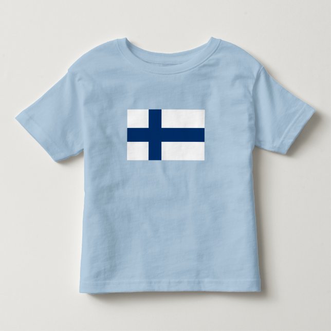 T-shirt Pour Les Tous Petits Drapeau Finlande (Devant)