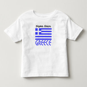 T-shirt Pour Les Tous Petits Drapeau grec et personnalisé Grèce