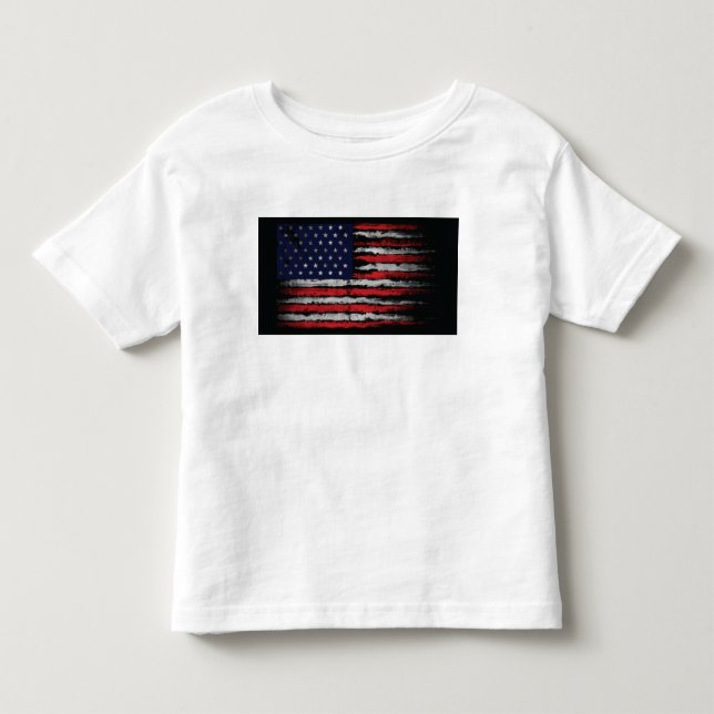 T-shirt Pour Les Tous Petits Drapeau Grunge U.S.A (Devant)