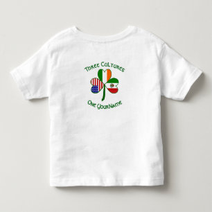 T-shirt Pour Les Tous Petits Drapeau mexicain irlandais américain Shamrock pers