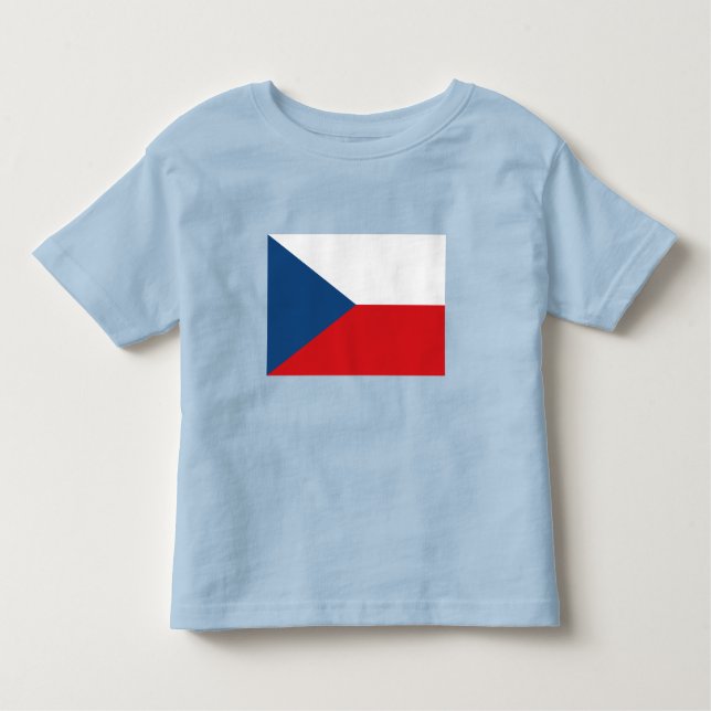 T-shirt Pour Les Tous Petits Drapeau République tchèque (Devant)