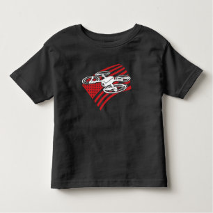T-shirt Pour Les Tous Petits Drapeau rouge du quadricoptère multirotor du pilot