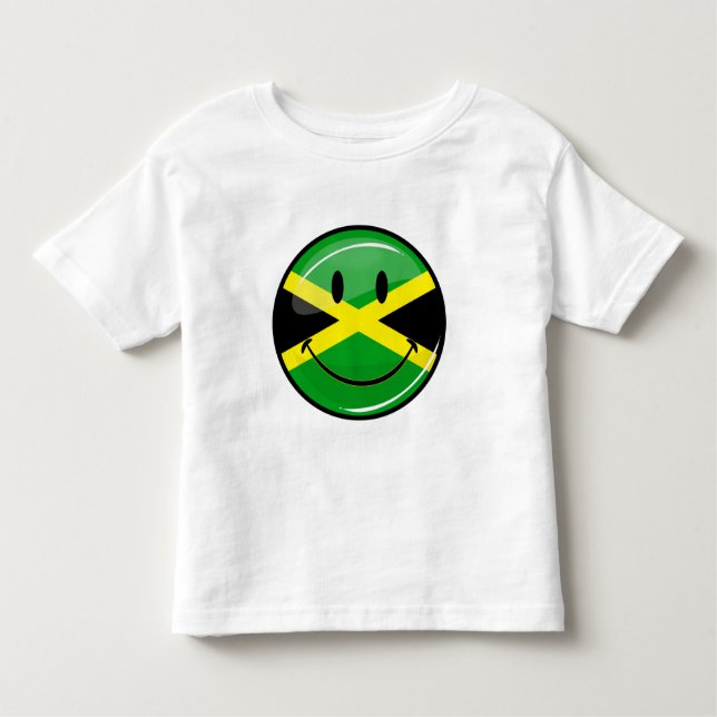 T-shirt Pour Les Tous Petits Drapeau souriant jamaïcain (Devant)