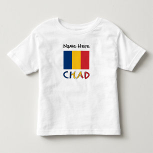 T-shirt Pour Les Tous Petits Drapeau tchadien et tchadien personnalisé