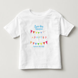 T-shirt Pour Les Tous Petits Drapeaux adoptés d'étamine d'arc-en-ciel - chemi