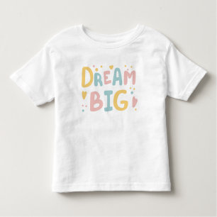 T-shirt Pour Les Tous Petits Dream Big Pastel Hearts