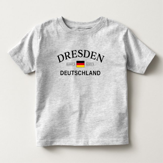 T-shirt Pour Les Tous Petits Dresden Deutschland Coordinates German (Devant)