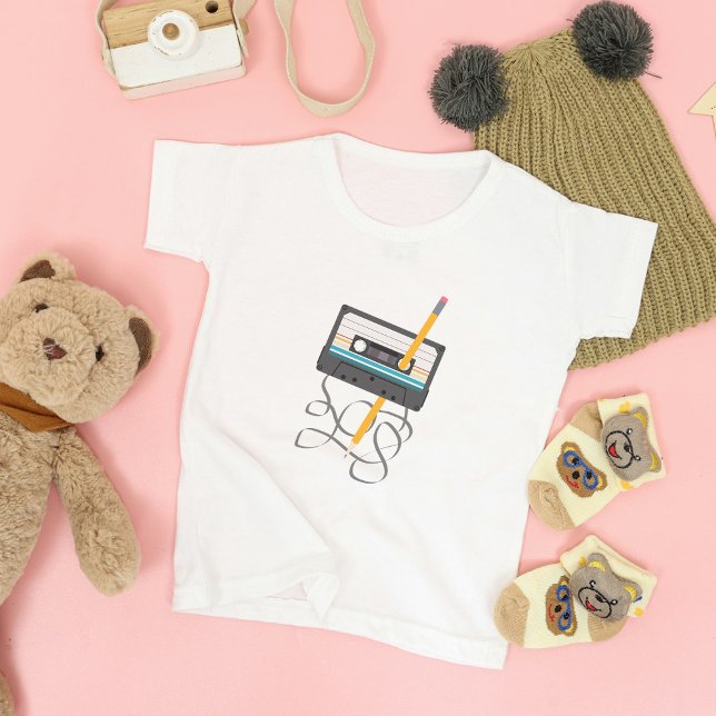 T-shirt Pour Les Tous Petits Drôle 80s Musique Retro Cassette Bande (Funny 80s Music Retro Cassette Tape Toddler T-shirt)