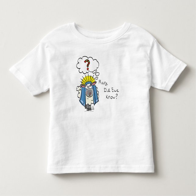 T-shirt Pour Les Tous Petits Drôle Christian Noël mignon Mouton Dessin (Devant)