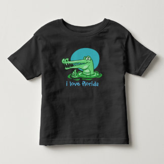 T-shirt Pour Les Tous Petits drôle crocodile j'aime floride dessin animé