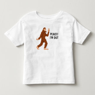 T-shirt Pour Les Tous Petits Drôle de Bigfoot Paix Sasquatch Enfants