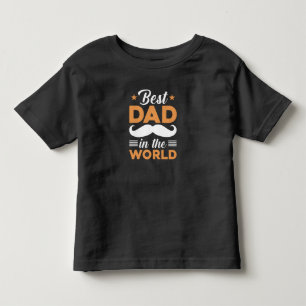 T-shirt Pour Les Tous Petits Drôle de Meilleur Papa du Monde Tout-Petit