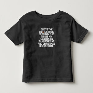 T-shirt Pour Les Tous Petits Drôle de Noël Économie Biden Harris