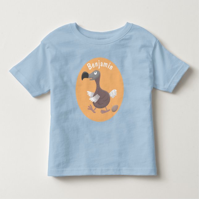 T-shirt Pour Les Tous Petits Drôle dessin animé d'oiseau de dodo (Devant)
