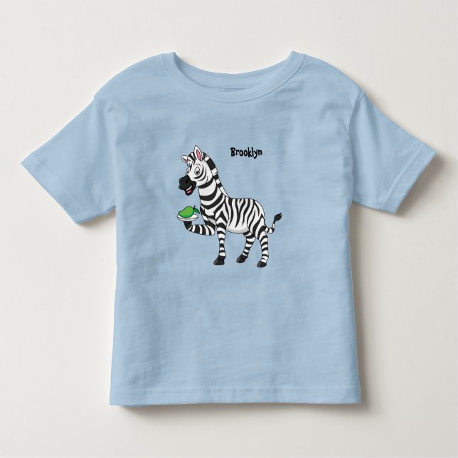 T-shirt Pour Les Tous Petits Drôle dessin animé zèbre (Devant)