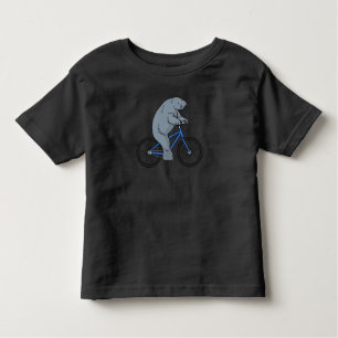 T-shirt Pour Les Tous Petits Drôle Manatee Vélos Cadeaux Vélo Manatee