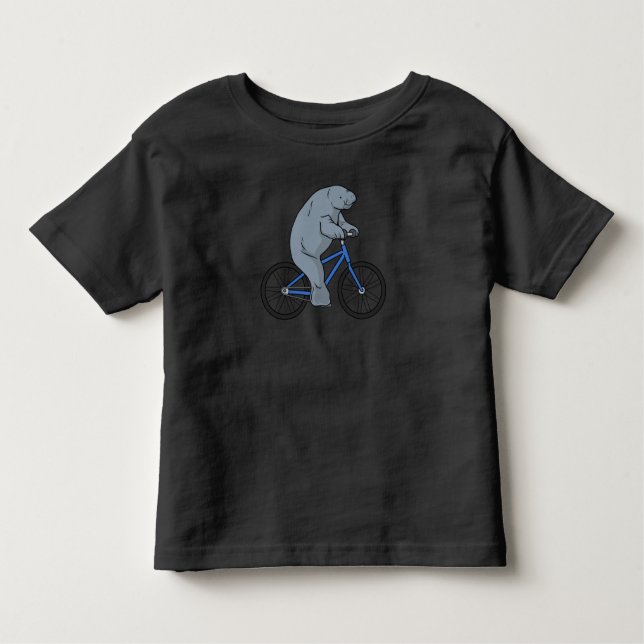 T-shirt Pour Les Tous Petits Drôle Manatee Vélos Cadeaux Vélo Manatee (Devant)