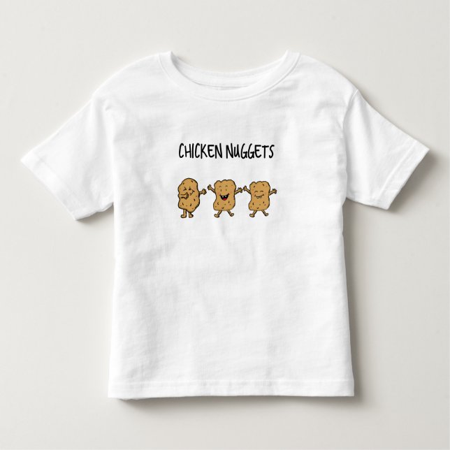 T-shirt Pour Les Tous Petits Drôle Nuggets de poulet (Devant)
