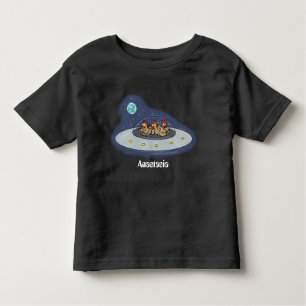 T-shirt Pour Les Tous Petits Drôle poule dans l'espace dessin animé