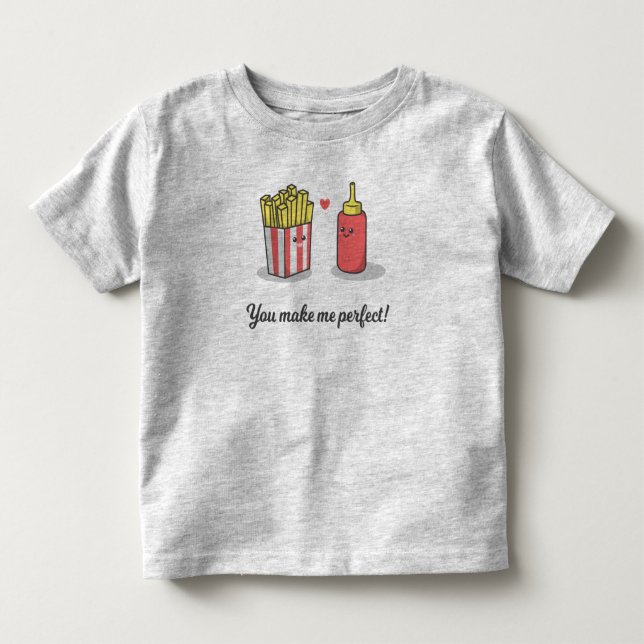 T-shirt Pour Les Tous Petits Drôle Romantique Tu Me Rends Parfait | Chemise (Devant)