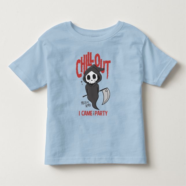 T-shirt Pour Les Tous Petits Drôle Sarcastique GrimReaper Costume de fête d'Hal (Devant)