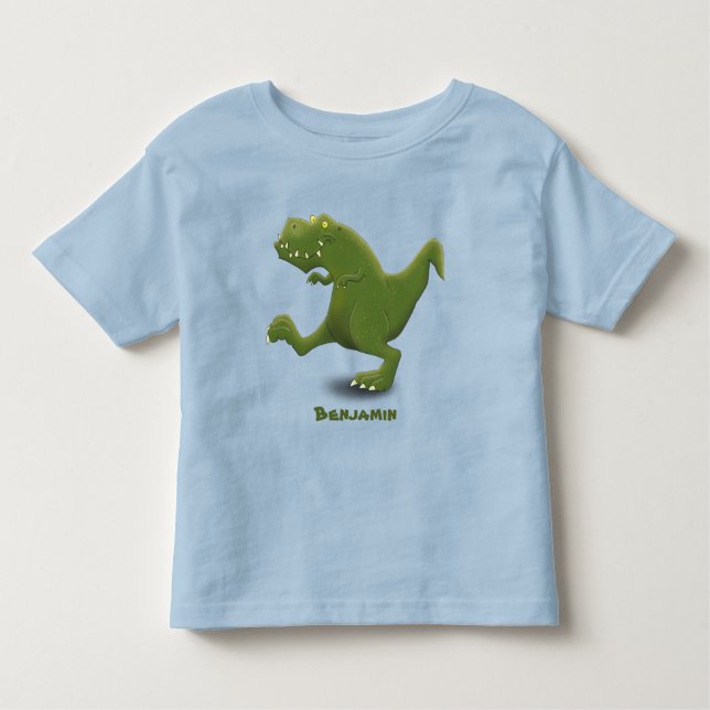 T-shirt Pour Les Tous Petits Drôle T rex dinosaure dessin animé humour (Devant)