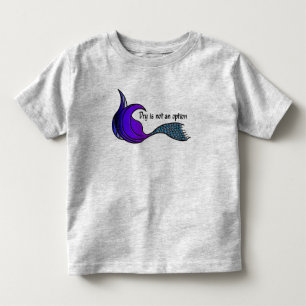 T-shirt Pour Les Tous Petits Dry n'est pas une option violet & turquoise sirène