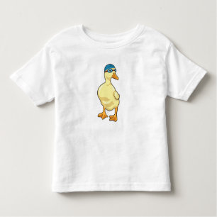 T-shirt Pour Les Tous Petits Duck at Swimming with Swimming goggles