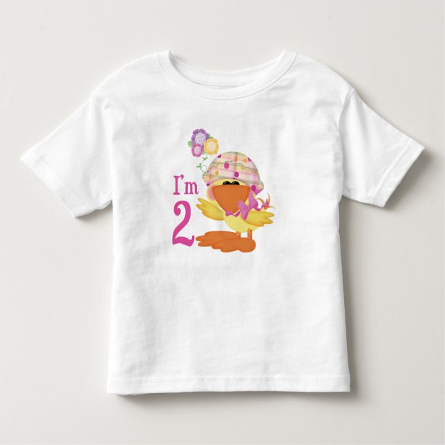 T-shirt Pour Les Tous Petits Ducky Girl 2e anniversaire (Devant)