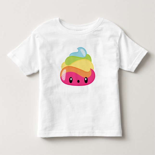 T-shirt Pour Les Tous Petits Dunette Emoji d'arc-en-ciel (Devant)
