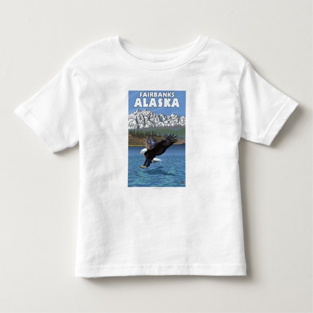 T-shirt Pour Les Tous Petits Eagle chauve plongeant - Fairbanks, Alaska (Devant)