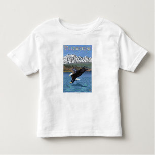 T-shirt Pour Les Tous Petits Eagle chauve plongeant - Yellowstone occidental,