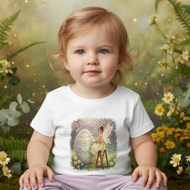 T-shirt Pour Les Tous Petits Easter Fairy Painting Egg Spring (Créateur téléchargé)