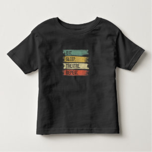 T-shirt Pour Les Tous Petits Eat Sleep Theatre Repeat Theater Tech Toxits