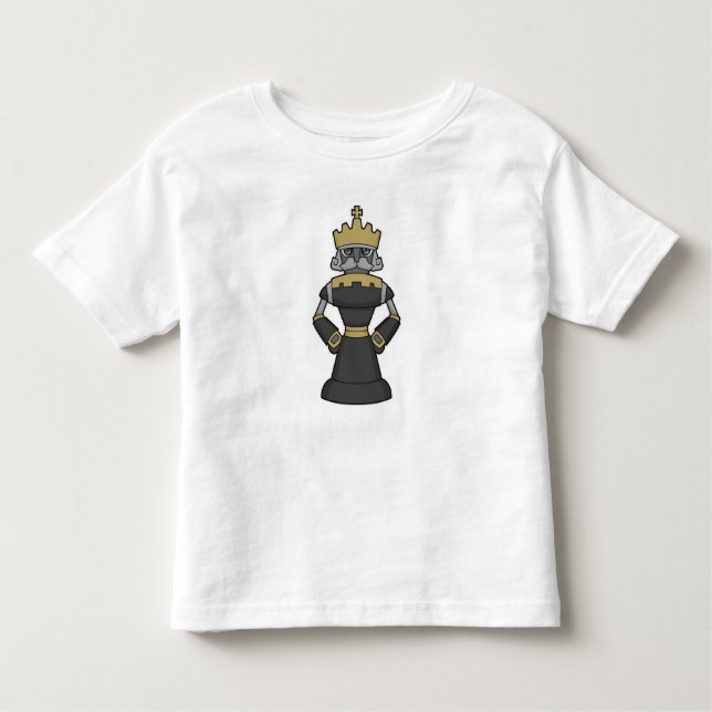 T-shirt Pour Les Tous Petits Échecs King Crown Chess (Devant)