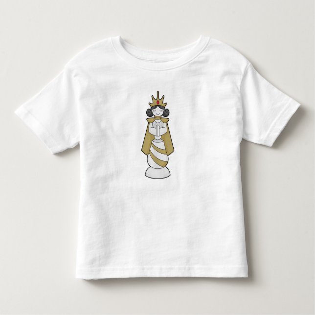 T-shirt Pour Les Tous Petits Échecs Queen Crown Chess (Devant)