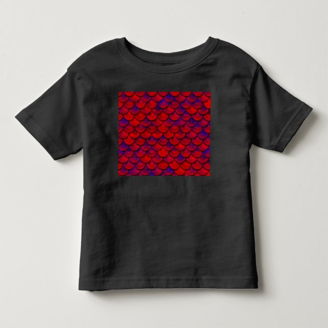 T-shirt Pour Les Tous Petits Échelles rouge et violet (Devant)