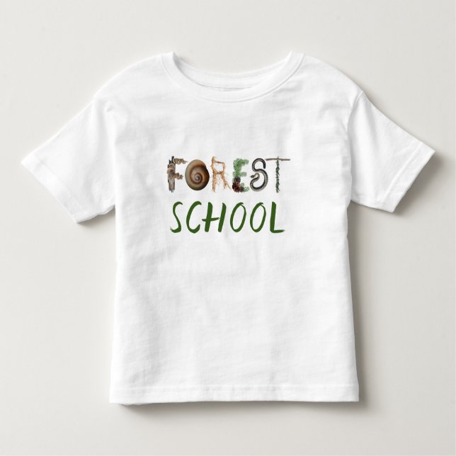 T-shirt Pour Les Tous Petits École forestière (Devant)