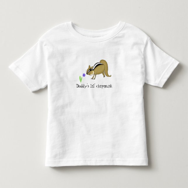 T-shirt Pour Les Tous Petits Écureuil avec fleur et dicton (Devant)