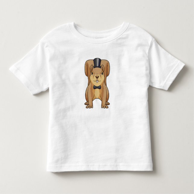 T-shirt Pour Les Tous Petits Écureuil en marié avec costume (Devant)