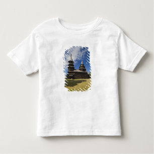 T-shirt Pour Les Tous Petits Église orthodoxe russe traditionnelle en bois